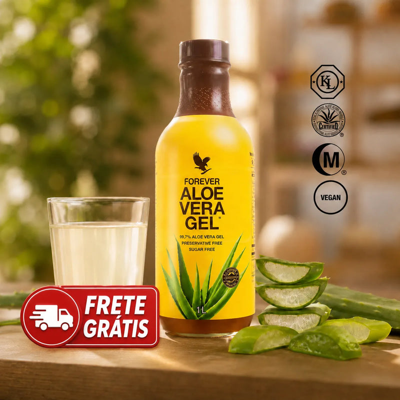 Aloe Vera Gel Forever Suco de Babosa 1 LT - 3 Sabores
